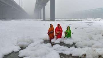 Yamuna River frothing