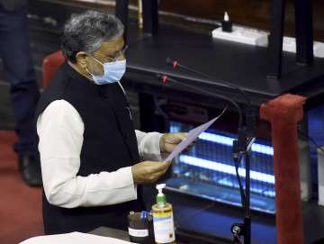 Sushil Modi take oath as Rajya Sabha members