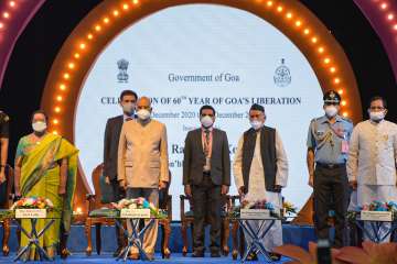 President Ram Nath during the inaugural event of 60th year of Goas liberation at Campal near 