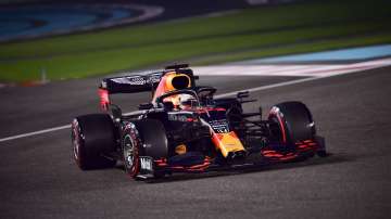 Red Bull driver Max Verstappen of the Netherlands in action during the qualifying at the Formula One Abu Dhabi Grand Prix in Abu Dhabi, United Arab Emirates, Saturday, Dec. 11