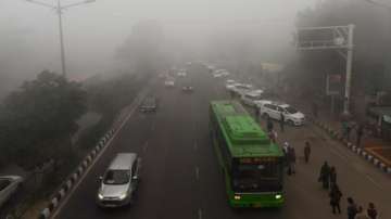 Dense fog shrouds Delhi, air quality improves marginally in ‘very poor’ category