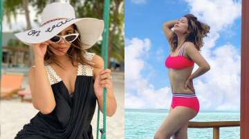 Hina Khan sizzles in pink swimsuit; shares pictures from Maldives