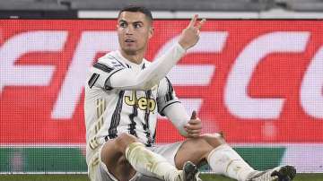 Juventus' Cristiano Ronaldo gestures during the Serie A soccer match between Juventus and Fiorentina, at the Allianz Stadium in Turin, Italy, Tuesday, Dec. 22