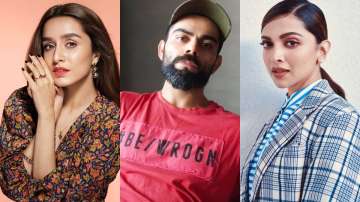 Shraddha Kapoor, Virat Kohli, Deepika Padukone