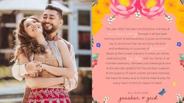 Gauahar Khan, Zaid Darbar to have a Christmas wedding