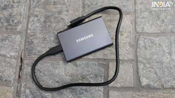 Samsung Portable T7 SSD offers a sleek design.