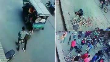 WATCH: Under-construction pillar falls on pedestrian in Rajasthan's Bharatpur, leaves him seriously 