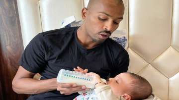 Hardik Pandya with son Agastya