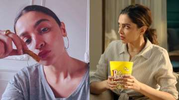 Deepika Padukone reveals her comfort food while Alia Bhatt gorges on french fries. Celebs react
