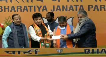 TMC Santipur MLA Arindam Bhattacharya joins BJP.