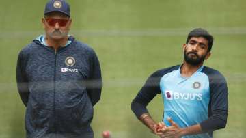 Ravi Shastri and Jasprit Bumrah