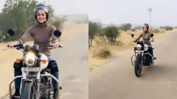 Kriti Sanon fulfills her biking fantasy