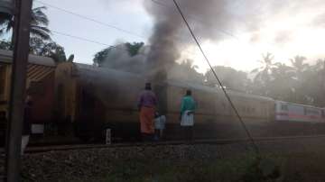 Fire in parcel van of Malabar Express in Kerala