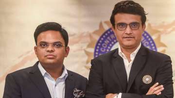 Jay Shah with Sourav Ganguly