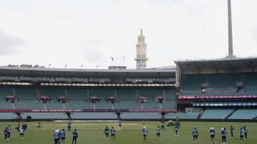 Indian players train at the Sydney Cricket Ground in Sydney