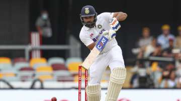 India's Rohit Sharma bats during play on day two of the fourth cricket test between India and Australia at the Gabba, Brisbane, Australia, Saturday, Jan. 16