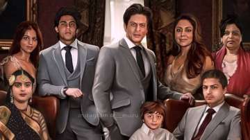 Shah Rukh Khan’s fanmade family photo with Gauri, kids and his parents goes viral