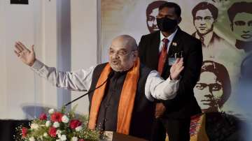 File photo: Union Home Minister Amit Shah addresses an event.