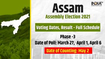 Assam assembly elections to be held in 3 phases. 