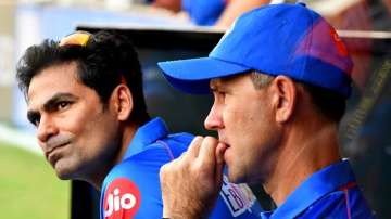 Delhi Capitals' assistant coach Mohammad Kaif with head coach Ricky Ponting