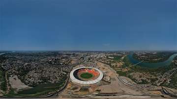 View of world's largest cricket stadium, in Ahmedabad.