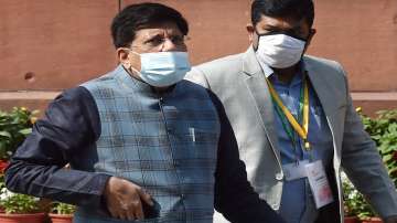 Union Minister Piyush Goyal in Parliament during the Budget Session.