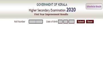 Kerala DHSE 1st year improvement exam result 2020