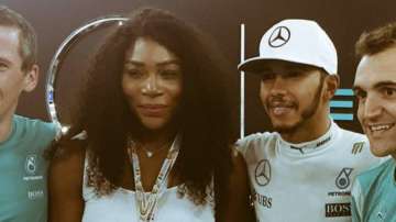 Serena Williams with Lewis Hamilton