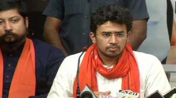 BJP MP and Bharatiya Janata Yuva Morcha national chief Tejasvi Surya