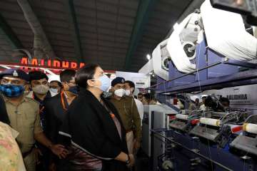 Union Minister of Textiles Smriti Irani at the inauguration of SITEX-2021 (Surat International Texti