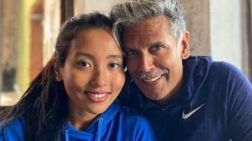 Milind Soman and Ankita Konwar