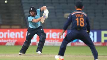 England batsman Jonathan Bairstow pick up some runs during the 2nd One Day International between India and England at MCA Stadium on March 26