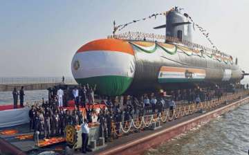 Indian Navy commissions scorpene-class submarine INS Karanj