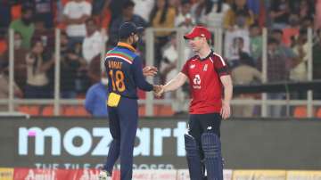 Virat Kohli and Eoin Morgan