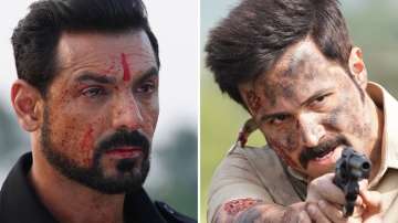 Stills of John Abraham and Emraan Hashmi from Mumbai Saga