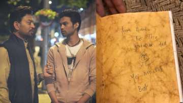 Babil discovers 'baba' Irrfan Khan's diary of acting notes calls it 'Book Of Eli'