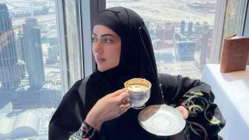 Sana Khan's gold-plated coffee date on top of Burj Khalifa with husband Anas Saiyad is so dreamy