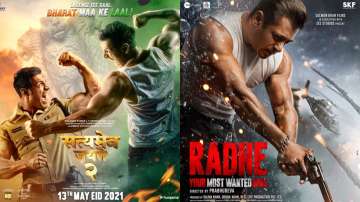 Posters of Satyamev Jayate 2 and Radhe: Your Most Wanted Bhai