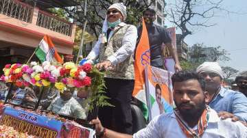 West Bengal Pradesh Congress chief Adhir Ranjan Chowdhury during an Election campaign rally in Bengal.