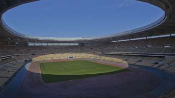 March 5, 2015 file photo of the 60,000-capacity Estadio La Cartuja in Seville, Spain. Bilbao and Dublin were removed as host cities for this year's European Championship on Friday