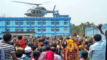 Crowd at a poll rally in West Bengal.  