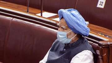 Former Prime Minister Manmohan Singh in the Rajya Sabha during a Parliament session.