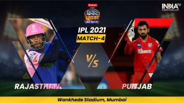 Live Cricket Score, IPL 2021, Match 4, RR vs PBKS Follow Live score and updates from Mumbai