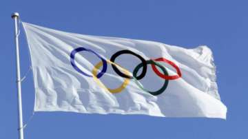 A general view of the Official Olympic Flag?