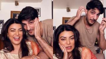 Sushmita Sen's boyfriend Rohman Shawl sneaks in her Instagram live as she celebrates National Award 