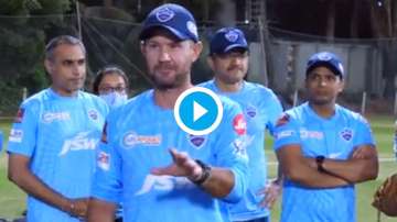 Delhi Capitals coach Ricky Ponting delivered a rousing speech to the squad ahead of the side's first match against Chennai Super Kings on April 10.