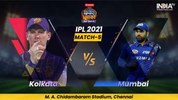 Live Cricket Score, Match 5, KKR vs MI: Follow Live score and updates from Chennai
