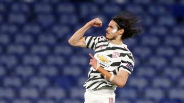 Cavani scored twice in each game while De Gea produced some fine saves as United advanced 8-5 on agg