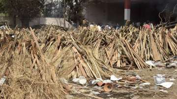 Funeral pyres lined up. (Representational image)