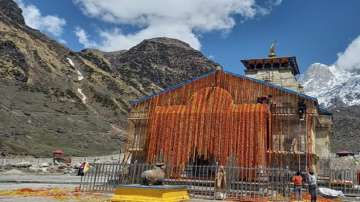 Kedarnath Temple decorated with 11 quintals of flowers ahead of the opening of its portals on May 17.